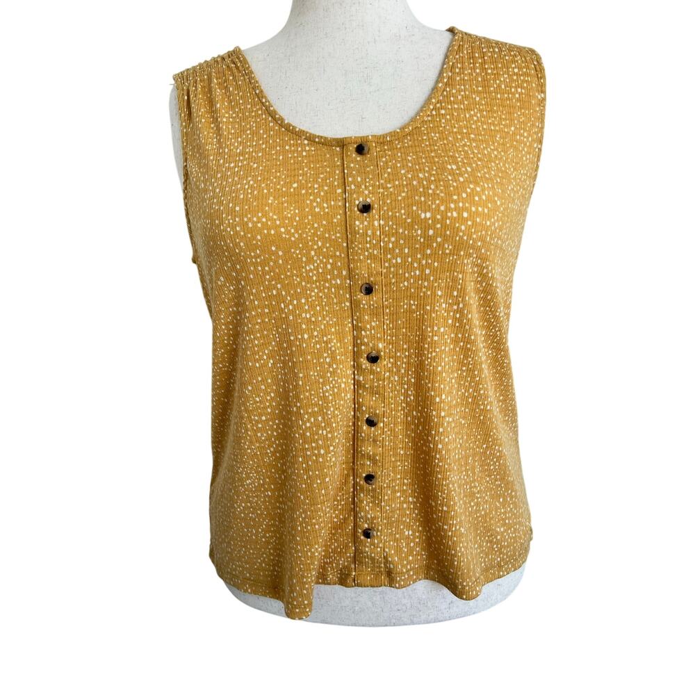 Como Vintage Lightweight Polka Dot Sleeveless Tank Top/Blouse XL